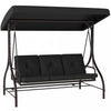 Outsunny Balancelle de Jardin 3 Places avec Auvent, Convertible en Lit Suspendu