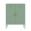 Armoire d’appoint moderne Naomi 32\" en metal vert sauge