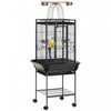 Pawhut Cage A Oiseaux De 61 Pouces Pour Pinsons, Perruches Avec Support, Plateau Coulissant, Dessus De Jeu, Etagere De Rangement, Perchoir En Bois, Recipient Alimentaire