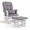 Storkcraft Tuscany Fauteuil bercant et pouf - Blanc avec gris swirl