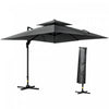 Outsunny 10' X 10' Parasol Deporte Inclinable 5 Angles, Double Toit