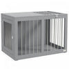 Pawhut Meuble De Niche Pour Chien, 31.5\", Table D'appoint Laterale Avec Double Porte, Pour Chiens De Taille Moyenne, Gris