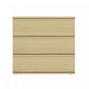 Table de nuit Molly Modern 66 cm en chene naturel (3 tiroirs)