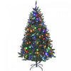 HOMCOM Sapin de Noel givre de 6pi, bicolore, en epicea massif