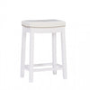 Tabouret Claridge de hauteur comptoir en tissu et sans dossier - blanc