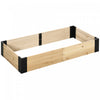 Outsunny 63\" X 32\" Jardiniere Surelevee Avec Support D'angle En Metal, Facile A Installer
