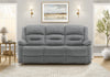 Petit Sofa Inclinable Electrique 3 Places, 70\"L, Port Usb Inclus, Tissu Bleu