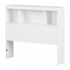 Spark Tete De Lit Bibliotheque Avec Prises Integrees - Blanc Solide