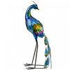 Outsunny Statue de Jardin Paon en Acier, Ornement Multicolore