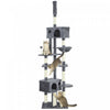 Arbre a Chat du Sol au Plafond 230-250 cm avec 2 Niches, Gris