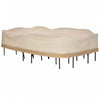 Housse De Table Et De Chaises De Patio Ovale Outsunny, Beige/cafe Pour Ensemble De Sofa