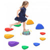 Outsunny Blocs D'equilibre Pour Enfants 11 Pieces, Pierres D'equilibre Equipement De Jeu Interieur Exterieur Pour Parcours D'obstacles
