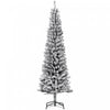 Homcom Arbre De Noel Artificiel Fin Floque De Neige Artificielle 6pi