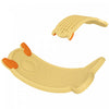 Qaba Planche d’equilibre enfant 62 cm, planche a bascule courbee pour tout-petits, jaune