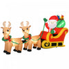 HOMCOM Decorations de Noel exterieures de 8' avec affichage de lumieres LED