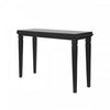 Console rustique en bois Martha 120 cm avec bordure perlee decorative - noire