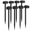 Outsunny Lot De 8 Lampes Solaires De Jardin Eclairages Solaires Pour Allees