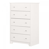 Vito Commode 5 Tiroirs - Blanc Solide