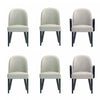 Ensemble de 6 chaises de salle a manger Hillman Modern en gris clair