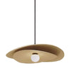 Luminaire suspendu Paven de Dainolite avec fini laiton vieilli et ampoule à DEL de 12 W