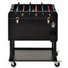 Chariot refrigere a roulettes Outsunny 68 pintes, bac a glace pour boissons (biere, etc.), argent