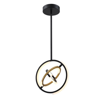 Trilogy Collection 13" Integrated LED Pendant - Black & Gold|Luminaire suspendu de la collection Trilogy avec lumière à DEL intégrée de 13 po - noir et doré