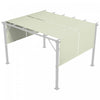 Outsunny Auvent De Pergola, Protection Uv, 2 Pieces 16 X 4 Pieds, Kaki