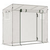 Outsunny Serre De Jardin Patio Avec Porte A Cadre En Acier