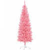 Homcom Arbre De Noel Artificiel De 6pi De Haut Avec Base En Acier, Rose