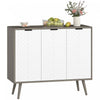 HOMCOM Armoire de rangement buffet armoire d'appoint etageres reglables