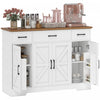 HONCOM Buffet avec charnieres a fermeture amortie, meuble de cuisine, blanc
