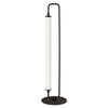 Lampe de table Freya de Dainolite en acrylique blanc, avec fini noir mat et 1 ampoule à DEL