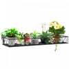 Outsunny 43'' X 12'' Support De Pot De Fleurs Suspendu Avec Crochets, Support De Pot De Plantes En Metal, Etagere De Rampe, Fenetres Decorer Pour L'exterieur Jardin Balcon Cloture Patio