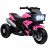 Aosom Moto electrique enfant 6V avec musique, jouet a enfourcher, rose