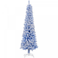 Homcom Arbre De Noel Artificiel Fin Floque De Neige Artificielle 6pi
