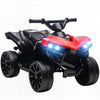 Qaba Kids Quad 4 roues, voiture electrique a batterie 6 V avec musique et phares LED, pour garcons et filles de 3 a 8 ans, rouge