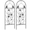 Outsunny Lot De 2 Treillis De Jardin Pour Plantes Grimpantes, 39\" De Haut