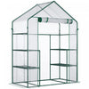 Outsunny Mini Serre 56\" X 29\" X 77\", Serre De Jardin Avec 4 Etageres, Porte Enroulable Et Couverture Resistante Aux Intemperies, Vert Fonce
