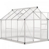 Outsunny Serre, Serre De Plain-pied Transparente Avec Porte Coulissante