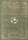 Carpette Forte à motif de terrain de soccer pour enfants - 5 pi 3 po x 7 pi 5 po