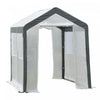 Outsunny 6'x8'x7,4' Serre De Plain-pied Robuste Plantes De Legumes D'exterieur Poussant Au Chaud Maison De Semences Tente De Croissance Des Plantes Abri Polytunnel Blanc