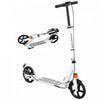 Qaba Trottinette Pliable Pour Enfants Avec 4 Hauteurs Reglables, Blanc