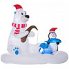 Outsunny Peche A L'ours Polaire Et Au Pingouin De Noel Gonflable