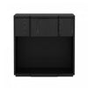 Table de nuit Clive style milieu du siecle 56 cm en noir (1 tiroir)
