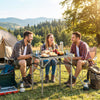Outsunny Table de Camping Pliable, Table de Pique-Nique avec Filet de Rangement, Noir