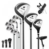 Ensemble Complet De 10 Clubs De Golf De Marque Costway Pour Hommes Avec Driver En Alliage Noir
