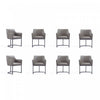 Ensemble de salle a manger moderne Serena 8 pieces en taupe