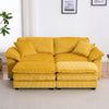 Liam Canape modulaire confortable Cloud 84,6\" avec revetement en velours cotele, Jaune