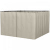 Outsunny Ensemble De Parois Laterales De Gazebo Universel Avec 4 Panneaux, Crochets/anneaux En C Inclus Pour Pergolas Et Cabanas, Beige