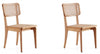 Ensemble 2 chaises de salle à manger Giverny de Manhattan Comfort - cannage naturel